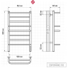 Полотенцесушитель TERMINUS ЕВРОМИКС П8 500х800 электро ГРАФИТ 4670078578983